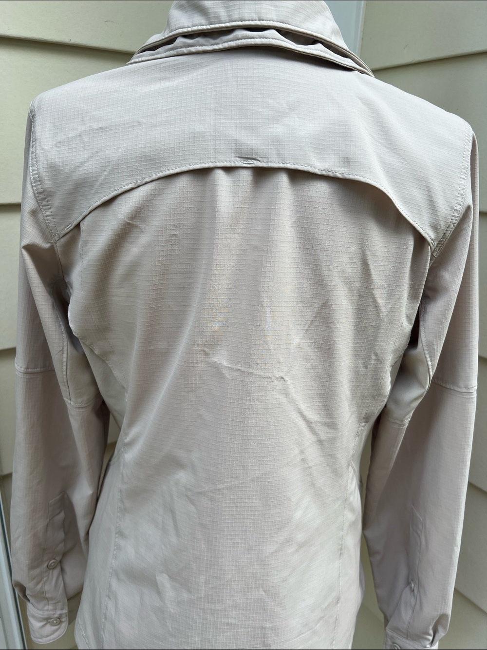 Columbia Omni-Shade Sun Protection Long Sleeve Shirt Hiking Fishing Boating - Picture 8 of 13